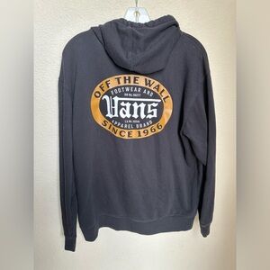Vans Off The Wall Black Classic Hoodie Sweatshirt Pullover Size Large